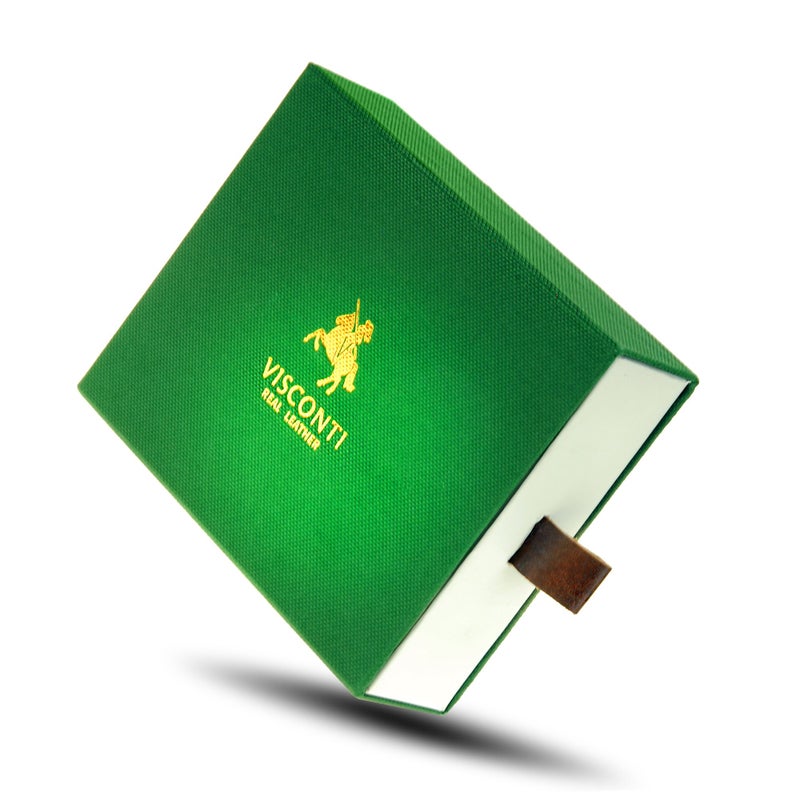 Visconti محفظة فيسكونتي توسكاني 43 الآمنة مع حجب RFID من الجلد الأصلي (بني) - Image 4